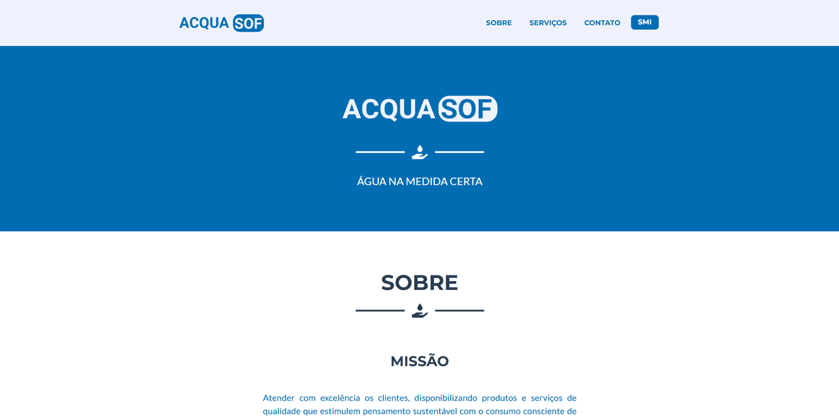 Screenshot Acquasof — SMI SOFT